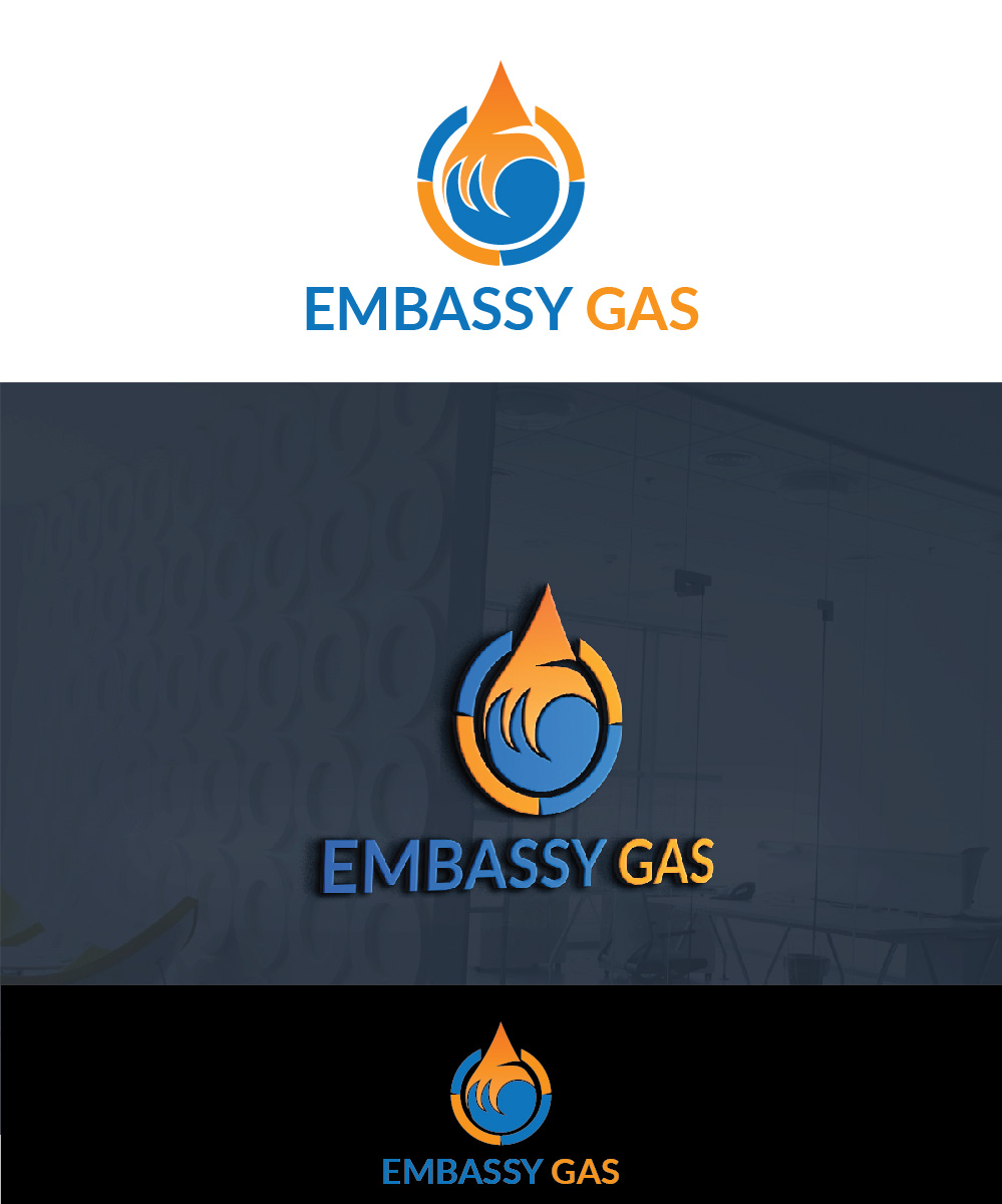 Logo Design by Isnah Logo for Embassy Gas | Design #18561645