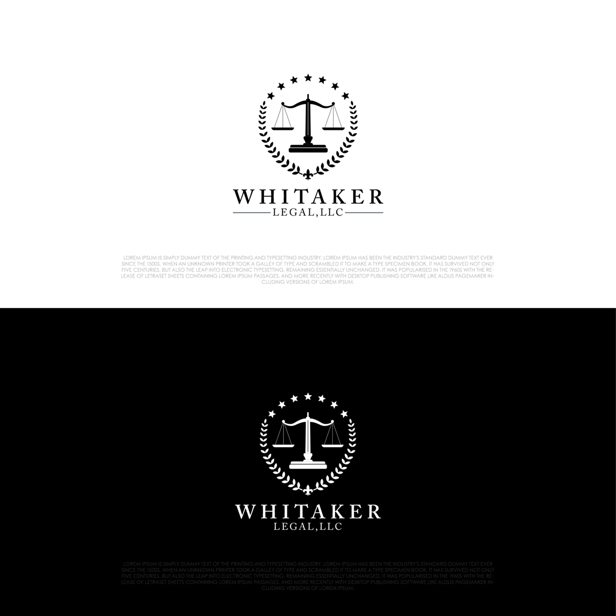 Logo Design by Mohsen Khorshidi for Whitaker Legal, LLC | Design #18558088