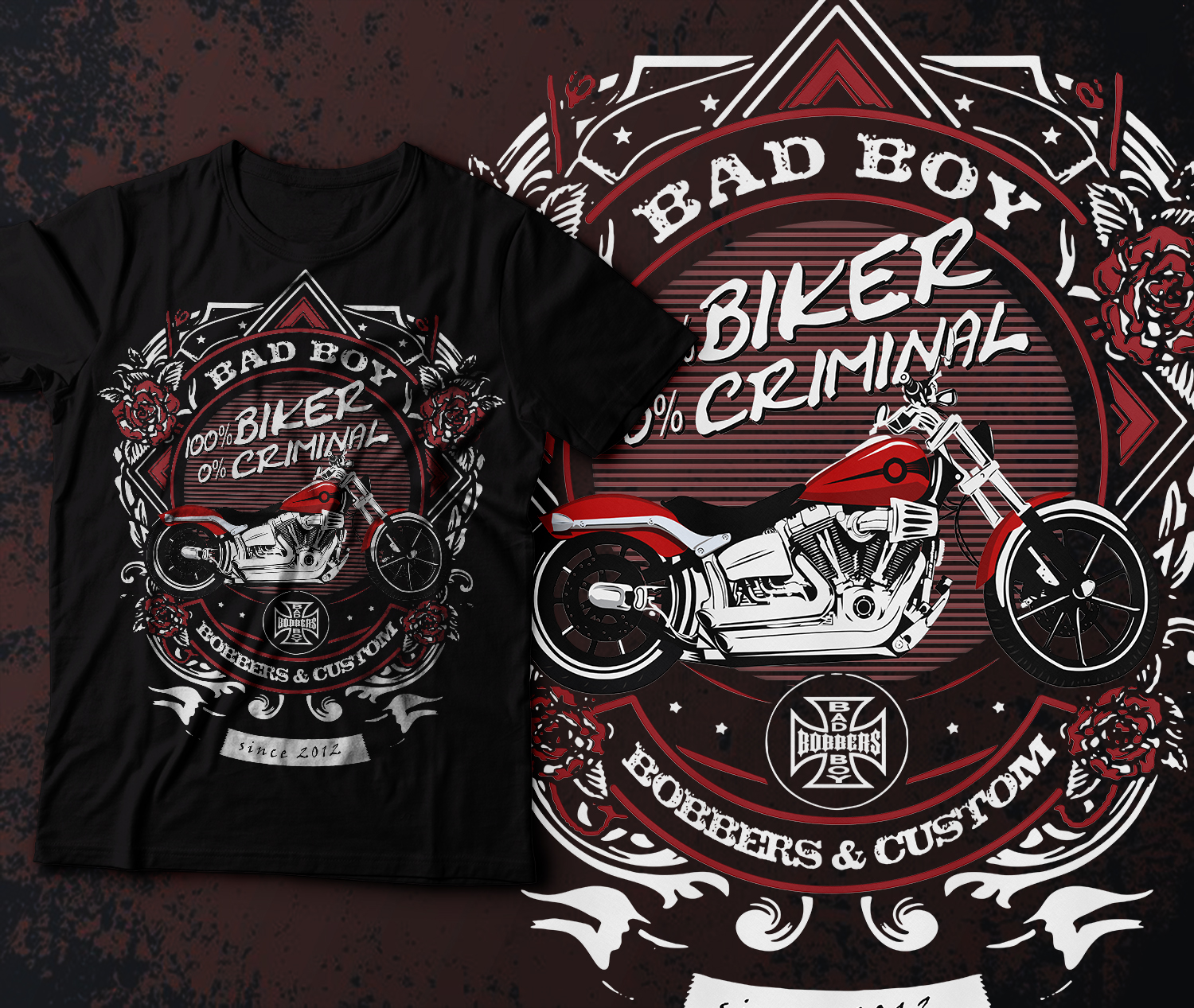 T-shirt Design by dhadaj for Custom Bike Shop | Design #18659522