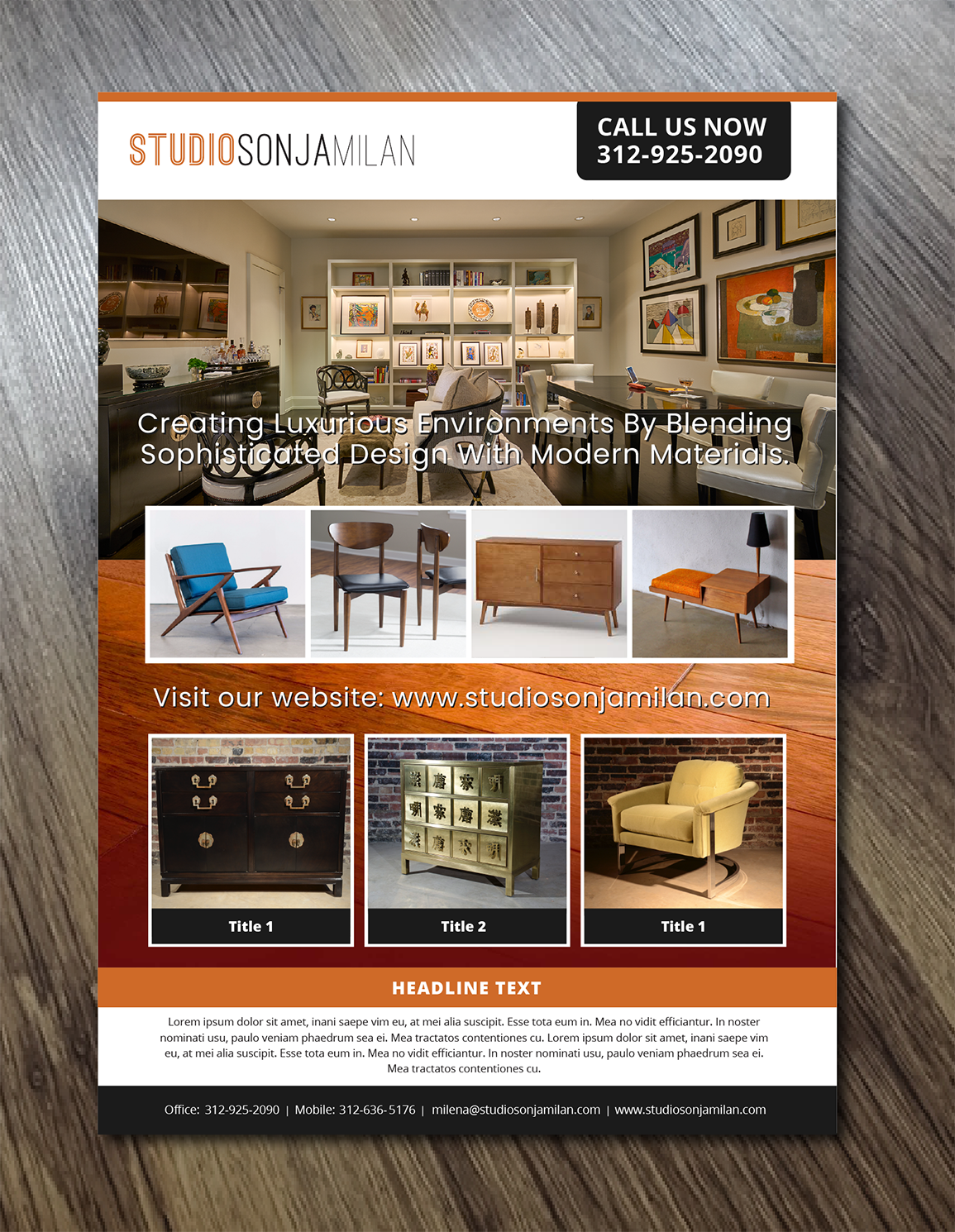 Flyer Design by Alexandar for StudioSonjaMilan | Design #18586219