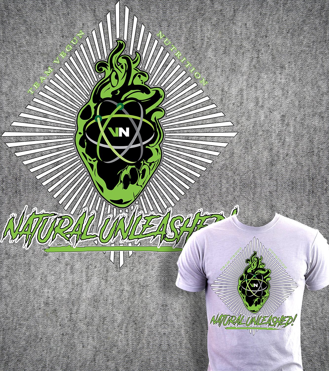 Design de T-shirt par Light Hand Design pour Vegun Nutrition | Design #18620427