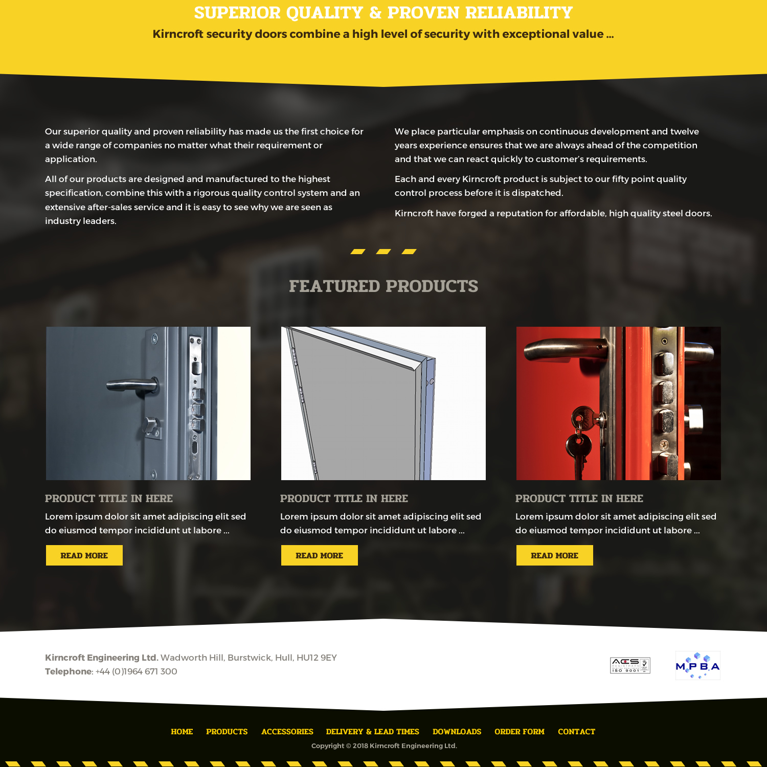 Design Wordpress par Channel Studio pour Kirncroft Enginering Ltd | Design #18726596