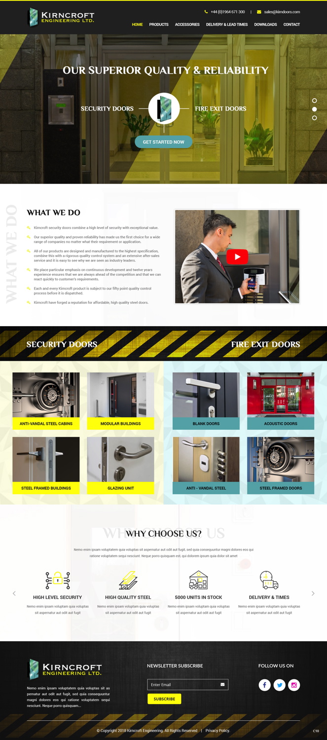 Wordpress Design by pb for Kirncroft Enginering Ltd | Design #18586962