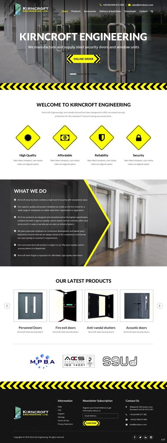 Wordpress Design by pb for Kirncroft Enginering Ltd | Design #18586966