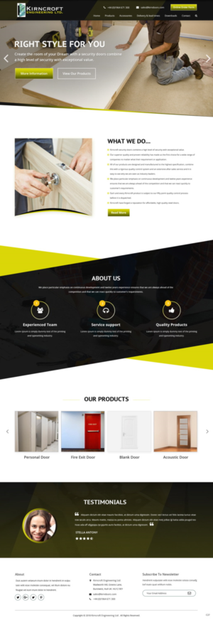 Wordpress Design by pb for Kirncroft Enginering Ltd | Design: #18586969