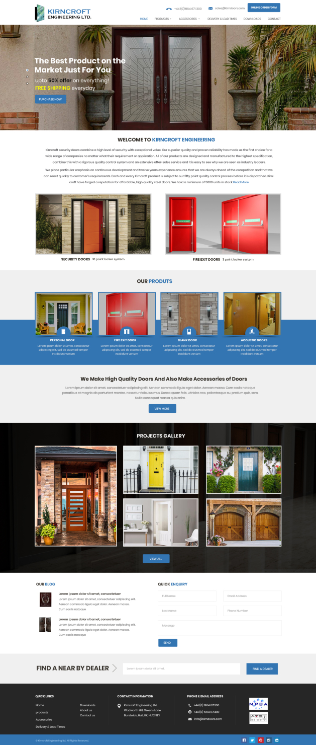 Wordpress Design by WebPixel for Kirncroft Enginering Ltd | Design #18716761