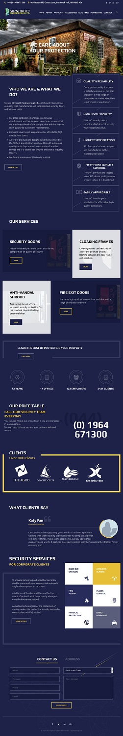 WordPress-Design von Pammi Sarty für Kirncroft Enginering Ltd | Design #18656700