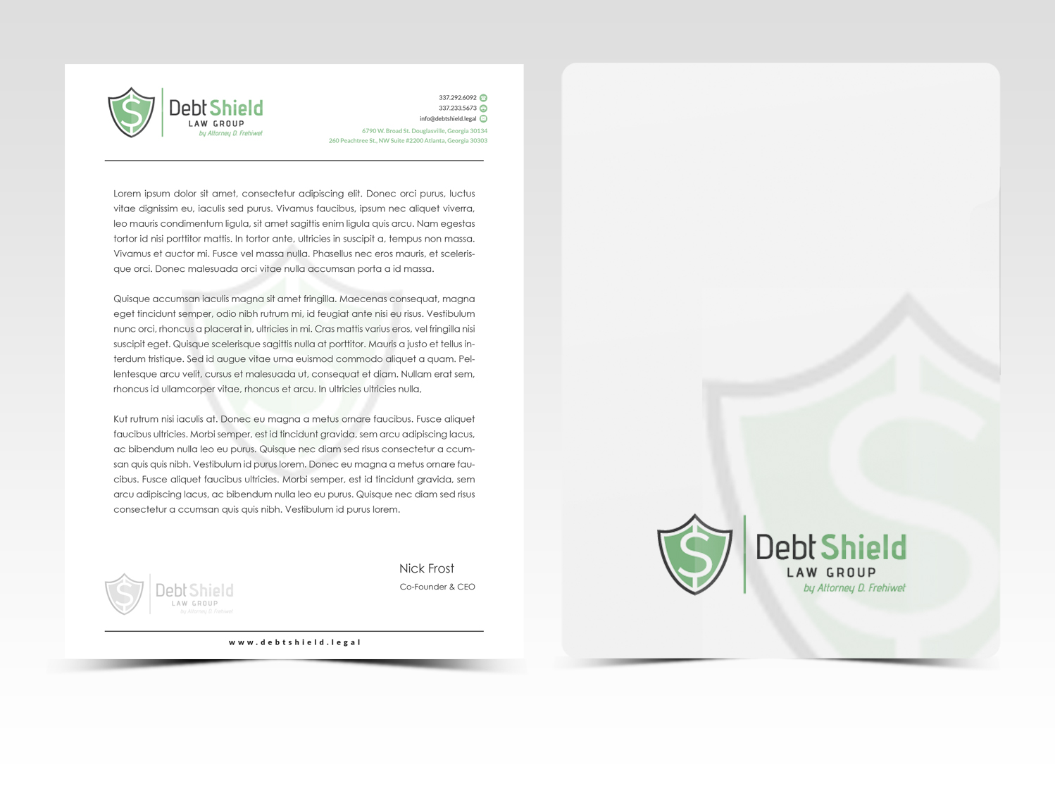 modern attorney letterhead