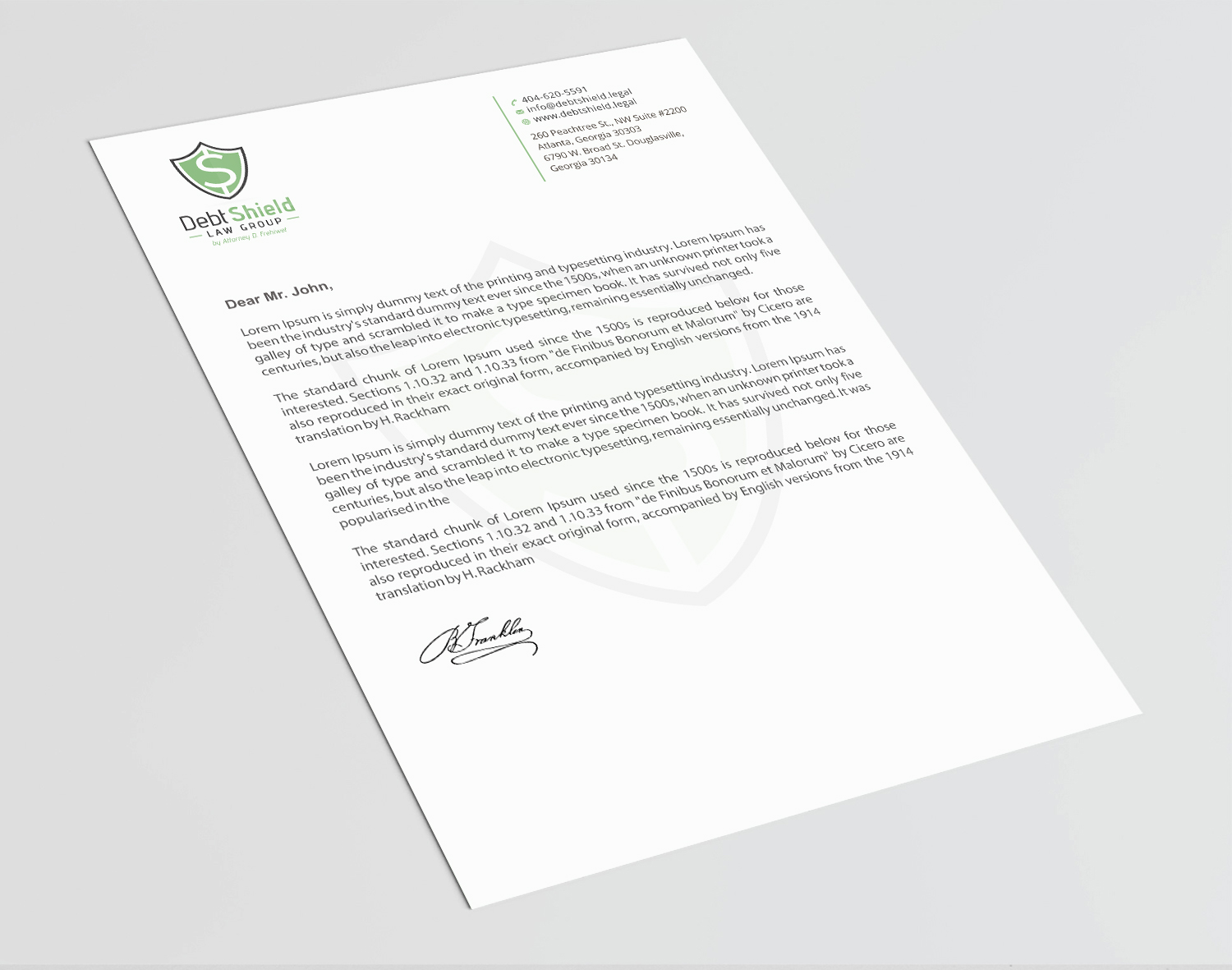 serious modern legal letterhead design for a company by modern attorney letterhead