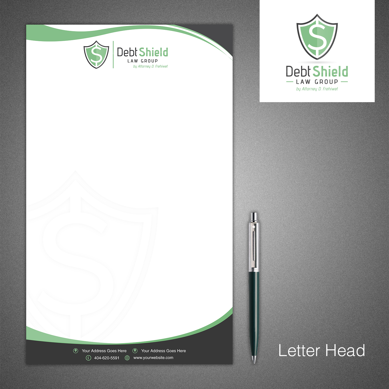 serious modern legal letterhead design for a company by modern attorney letterhead