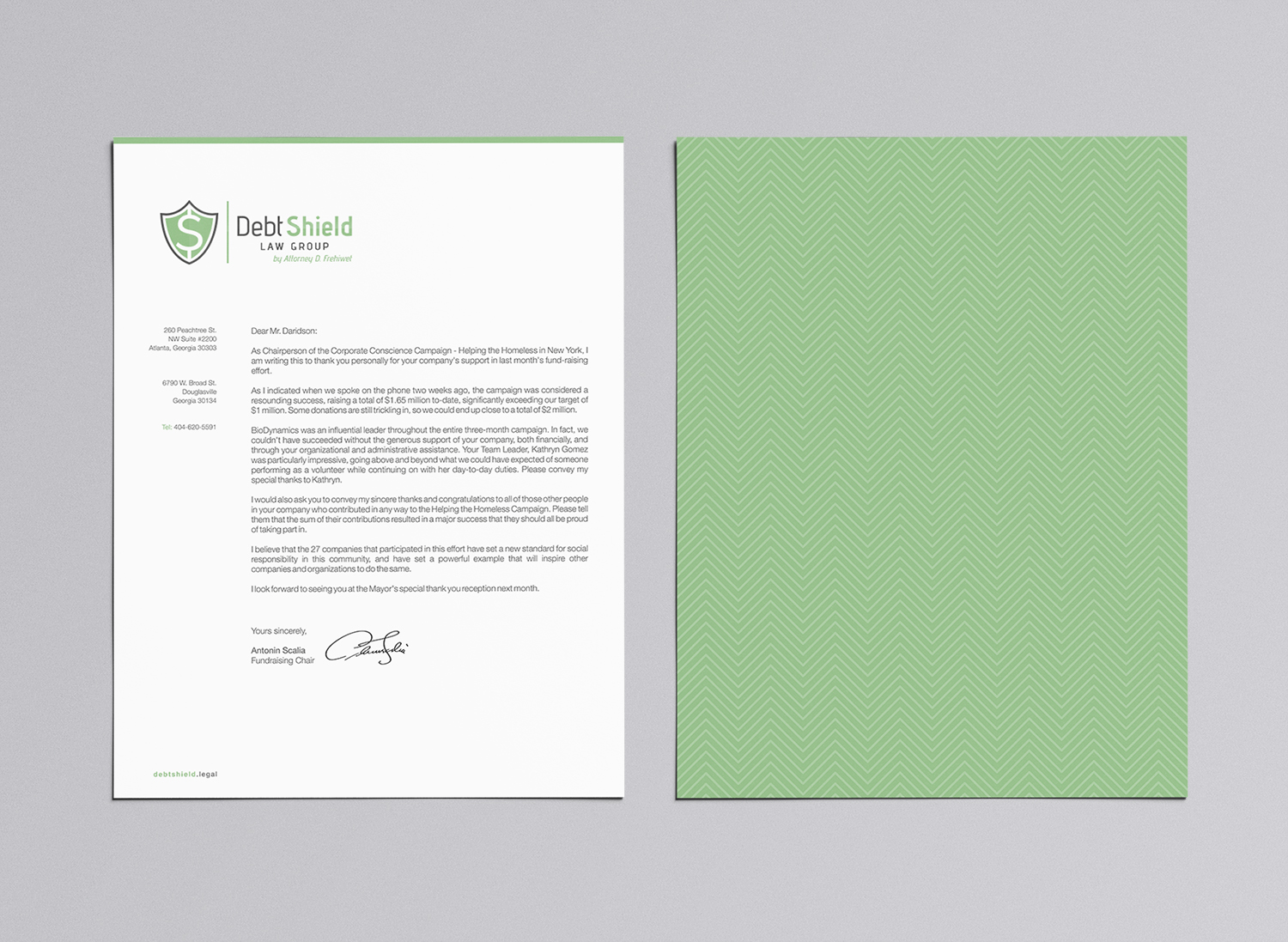 serious modern legal letterhead design for a company by letterhead companies