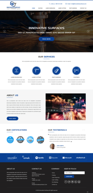 Wordpress Design by pb for Innovative Surface Technologies | Design: #19421412