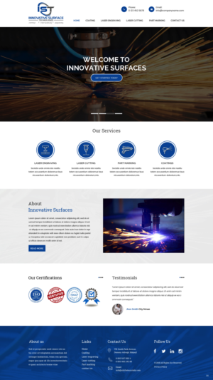 Wordpress Design by pb for Innovative Surface Technologies | Design: #19421413