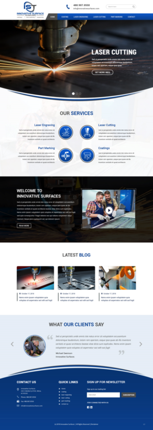 Wordpress Design by pb for Innovative Surface Technologies | Design: #19421414