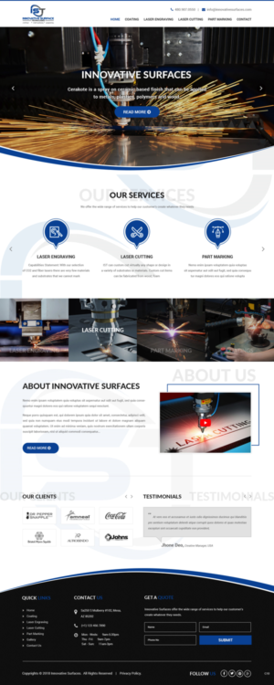 Wordpress Design by pb for Innovative Surface Technologies | Design: #19421415