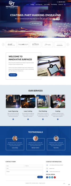Wordpress Design by pb for Innovative Surface Technologies | Design: #19421423