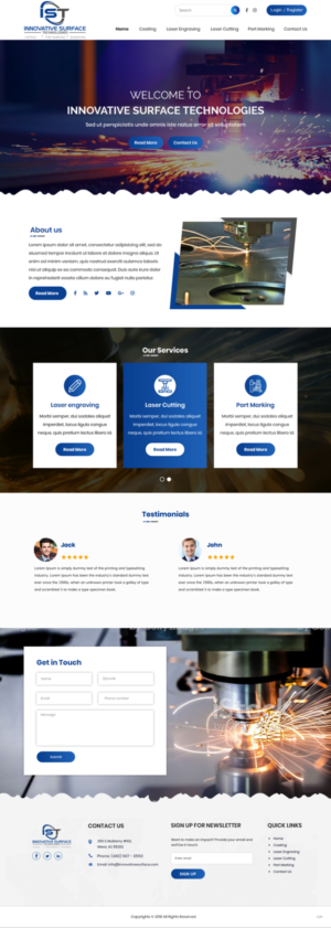 Wordpress Design by pb for Innovative Surface Technologies | Design: #19421424