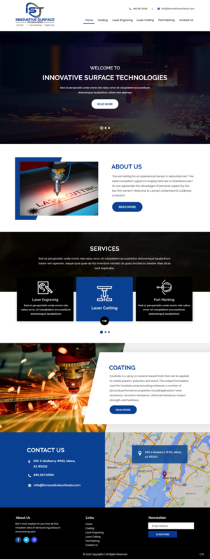Wordpress Design by pb for Innovative Surface Technologies | Design: #19421426