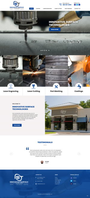 Wordpress Design by pb for Innovative Surface Technologies | Design: #19421430