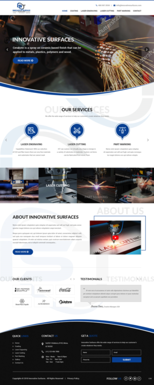 Wordpress Design by pb for Innovative Surface Technologies | Design: #19431154