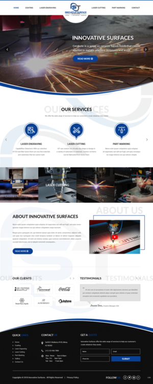Wordpress Design by pb for Innovative Surface Technologies | Design: #19431156