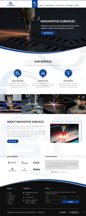 Wordpress Design by pb for Innovative Surface Technologies | Design: #19431158