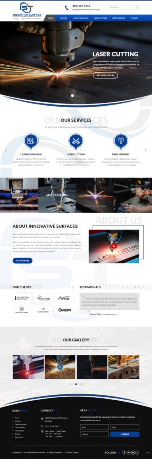 Wordpress Design by pb for Innovative Surface Technologies | Design: #19475216