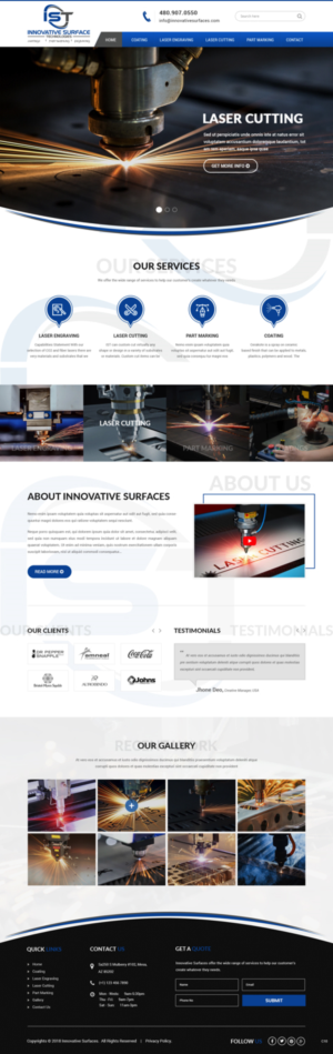 Wordpress Design by pb for Innovative Surface Technologies | Design: #19495965