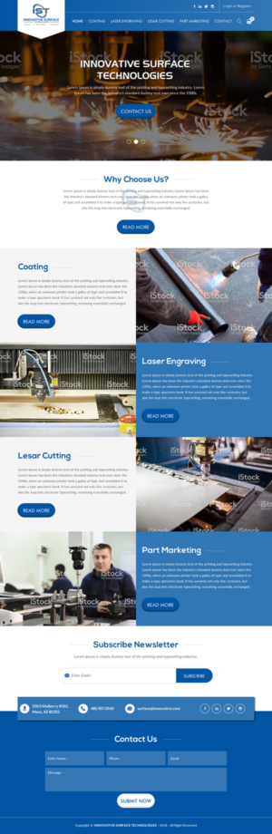 Wordpress Design by rightway for Innovative Surface Technologies | Design: #19429044