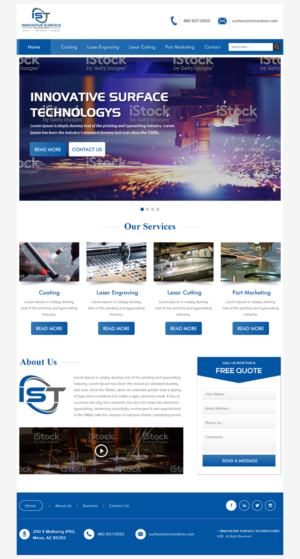 Wordpress Design by rightway for Innovative Surface Technologies | Design: #19429046