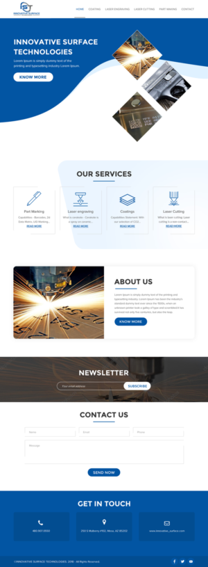 Wordpress Design by rightway for Innovative Surface Technologies | Design: #19429048