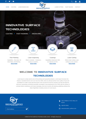 Wordpress Design by rightway for Innovative Surface Technologies | Design: #19429051