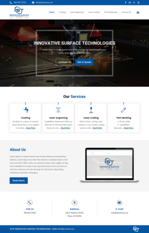 Wordpress Design by rightway for Innovative Surface Technologies | Design: #19429054