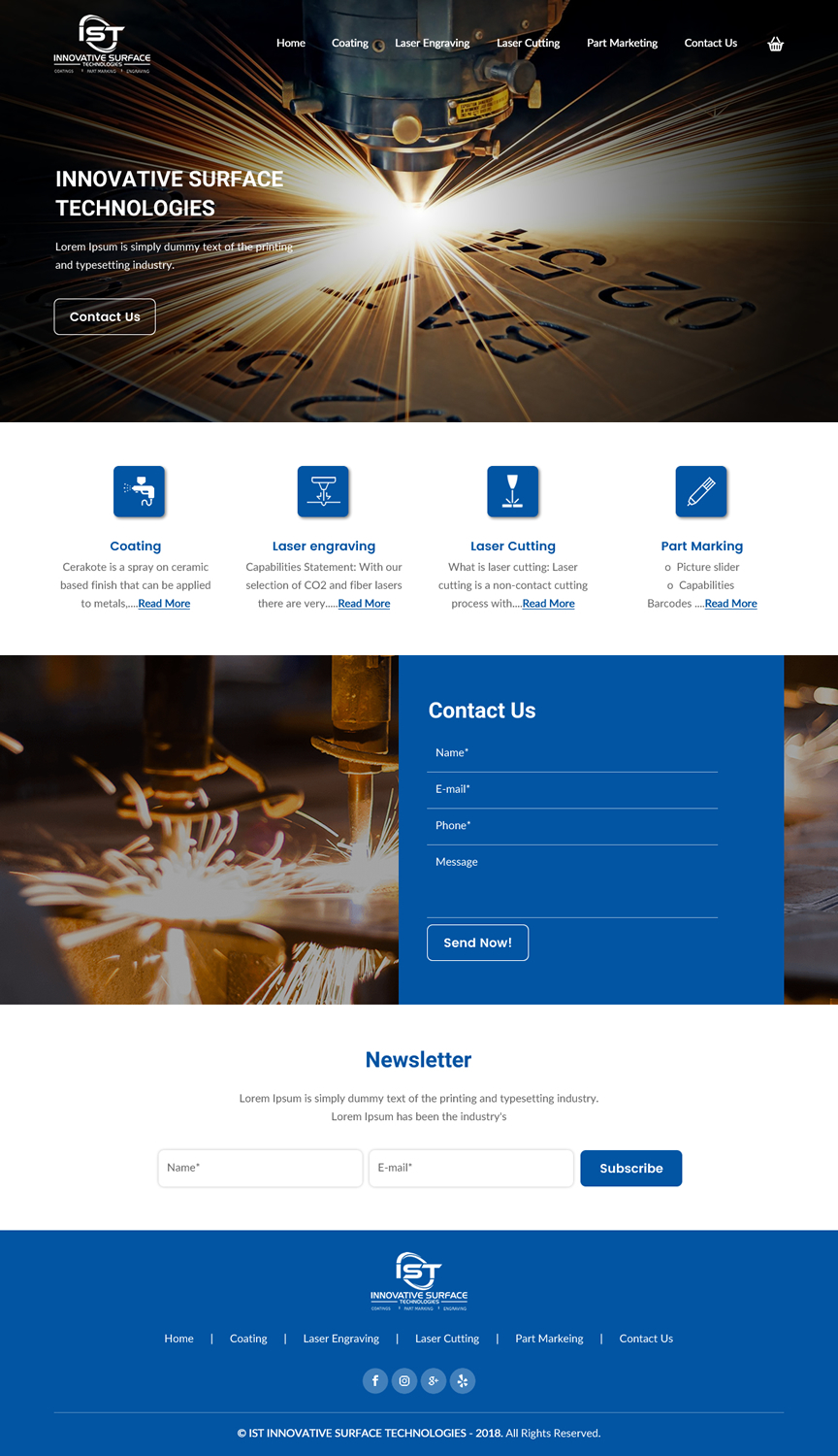 Wordpress Design by rightway for Innovative Surface Technologies | Design #19429058