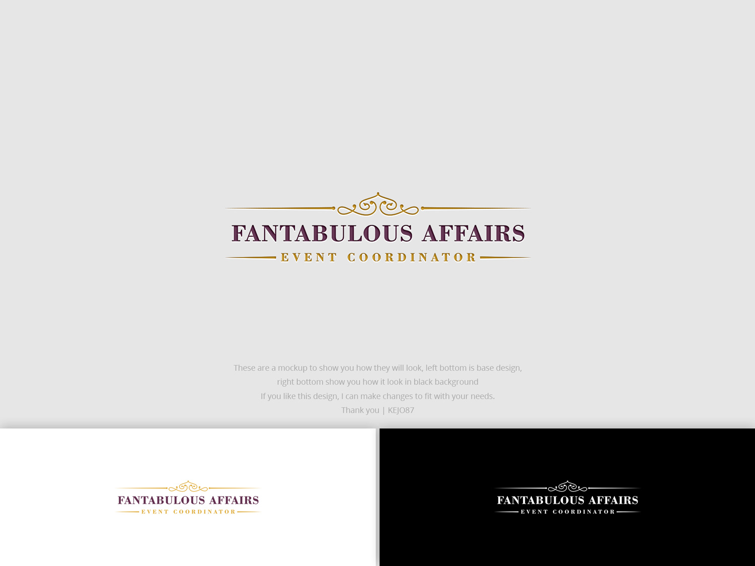 Logo Design by Kejo87 for Fantabulous Affairs | Design #18584731