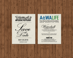 Waterball Save the date / Invitation Card | Design de Papeterie par chandrayaan.creative