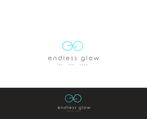Endless Glow (Top) Tan / Spa / Cryo (Bottom) | Diseño de Logo por Hiccups Design