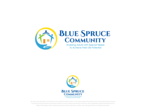 Blue Spruce Community, With Possible tag line of: Enabling Adults  with Special Needs to Achieve their Life Potential | Logo Design by dharlan