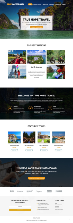 Web Design by pb for True Hope Travel | Design: #18597028