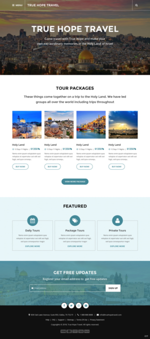 Web Design by pb for True Hope Travel | Design: #18597030