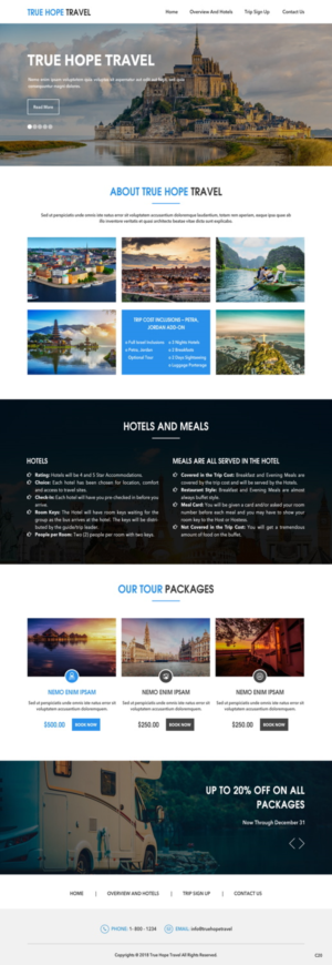 Web Design by pb for True Hope Travel | Design: #18597037