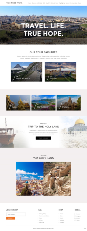Web Design by pb for True Hope Travel | Design: #18608385