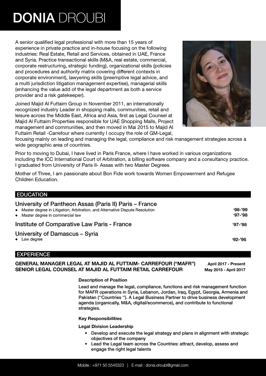 Resume Design by DesignFive for NeF Consulting | Design #18640531