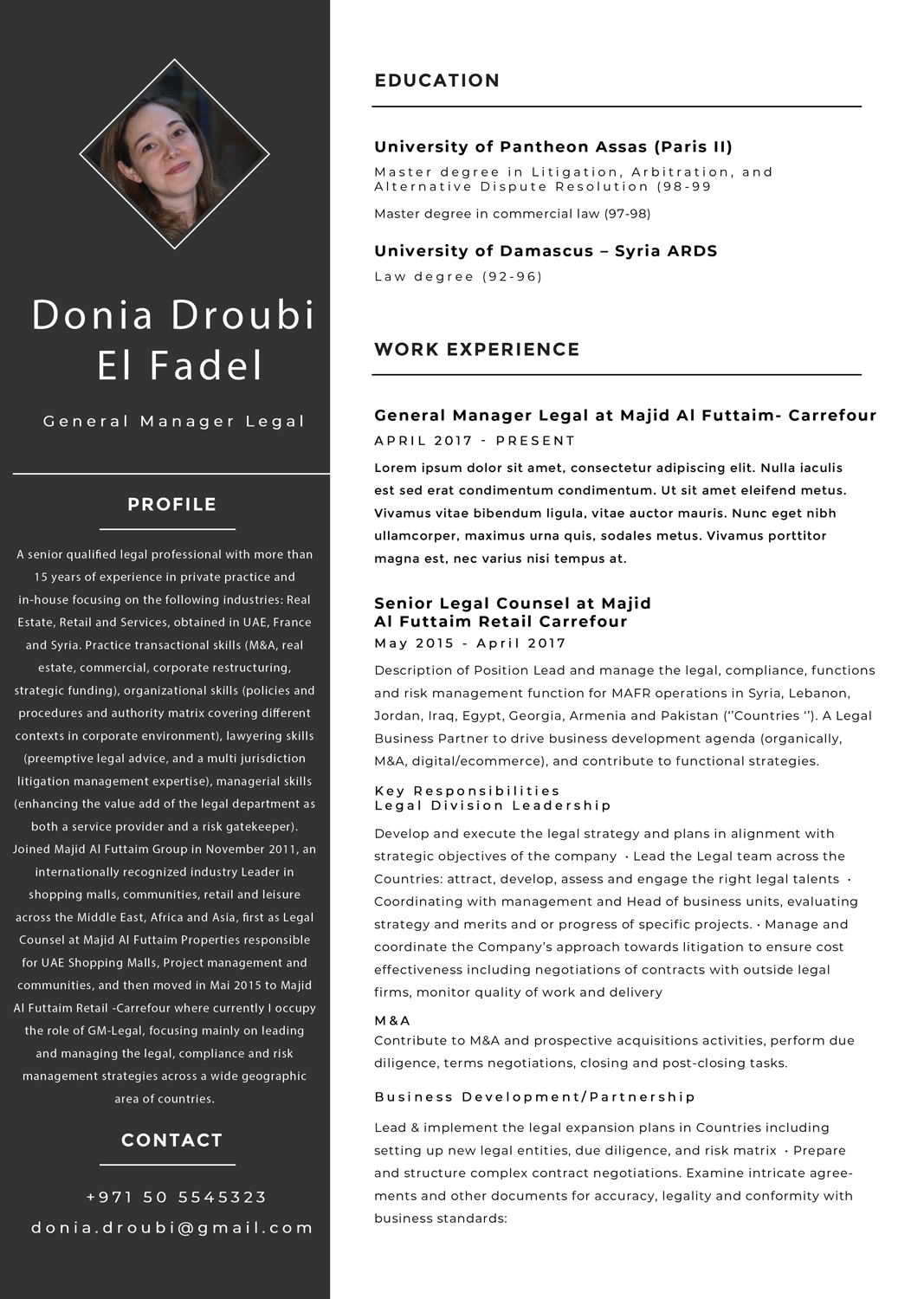Lebenslauf-Design von diana popescu für NeF Consulting | Design #18627177