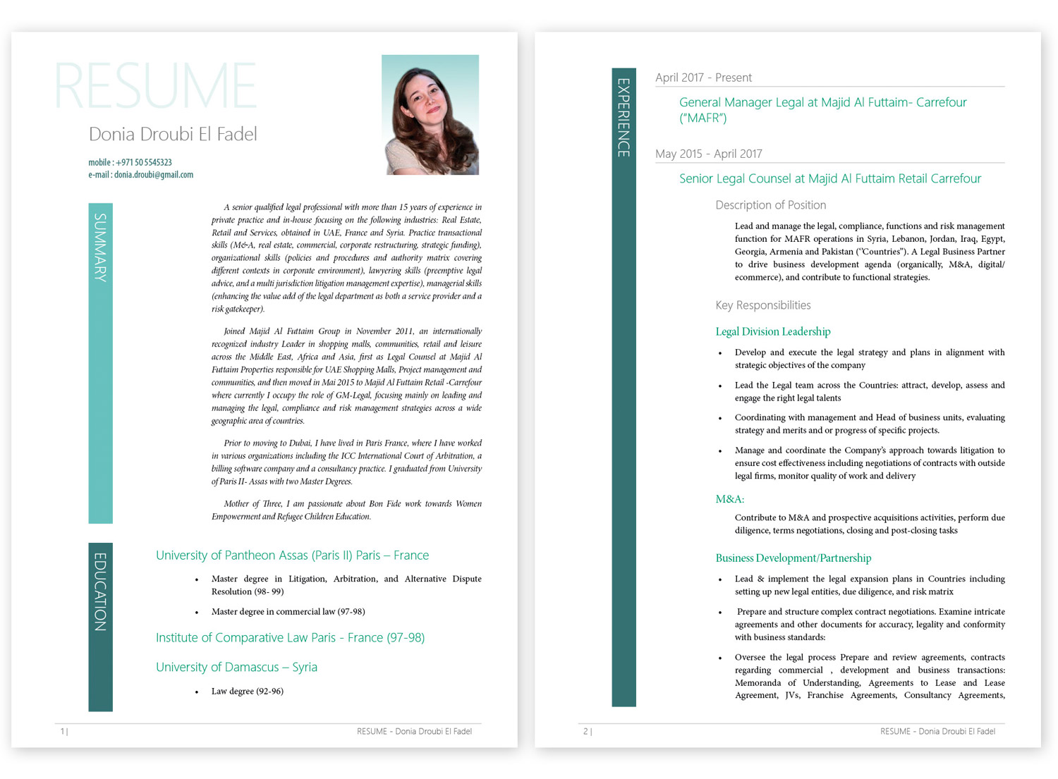 Resume Design by ivan 777 for NeF Consulting | Design #18681719