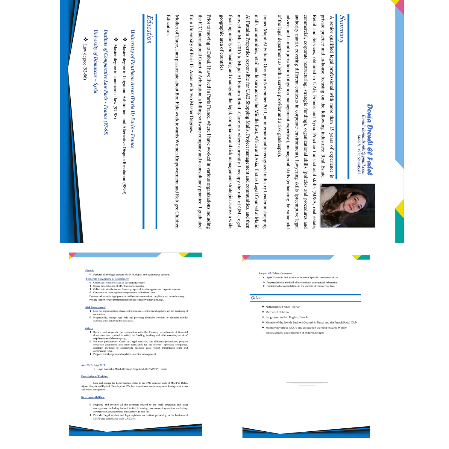 Resume Design by Syed Noman Shah for NeF Consulting | Design #18628724