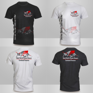Black Marlin Ocean Resort #1 Tattoo logo t-shirt | T-Shirt-Design von Kero