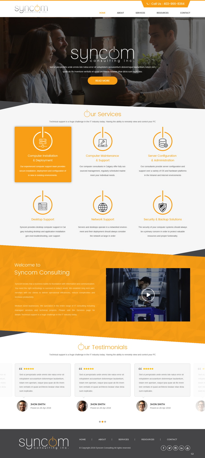 Web Design by pb for Syncom Consulting Inc. | Design #18596998