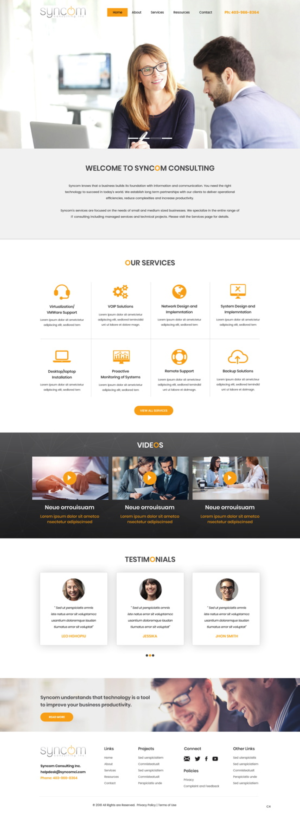 Web Design by pb for Syncom Consulting Inc. | Design: #18596999