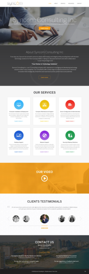 Web Design by pb for Syncom Consulting Inc. | Design: #18597004